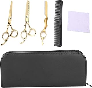 Tesoura Tesoura de cabeleireiro Tesoura de corte de cabelo, corte de cabelo, barba, modelagem, alisamento, tesoura de desbaste, kit de corte de cabelo para barbeiro, salão de beleza, casa
