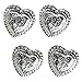 Set of 10 Western Engraved 1/2" Heart Conchos Saddle tack belt