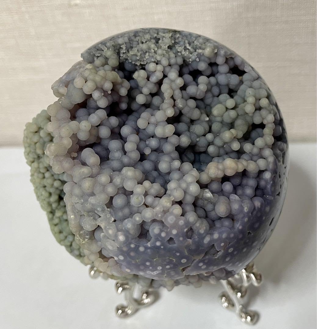 Amazon.co.jp: グレープアゲート カルセドニー スフィア 鉱物標本 葡萄