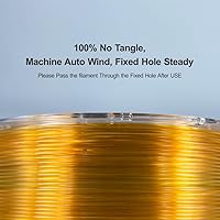 Vista 5 de Zi-Rui Filamento PETG amarillo ámbar de 0.069 pulgadas, transición de arco iris translúcido con tonos azul-verdes, 2.2 libras, alta compatibilidad