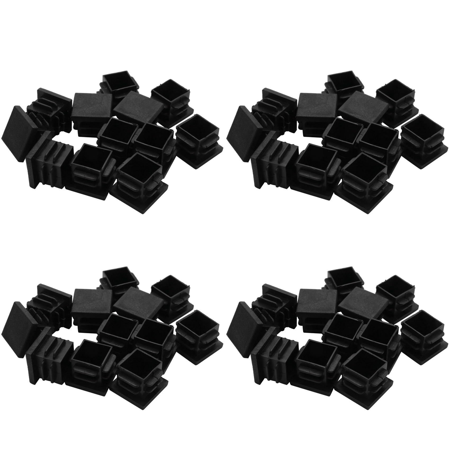 Hndhbfgrt 48 Pcs 19mm x 19mm Blanking End Caps Square Tubing Tube Insert Plastic