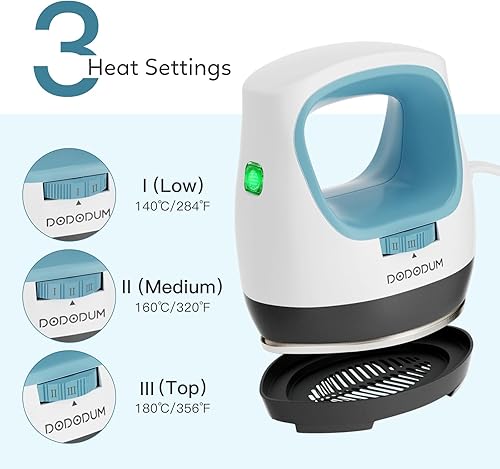 Miniatura 3 de DODODUM Prensa de calor pequeña máquina de prensa de calor para camisetas, zapatos, sombreros, pequeños proyectos de vinilo termotransferible para
