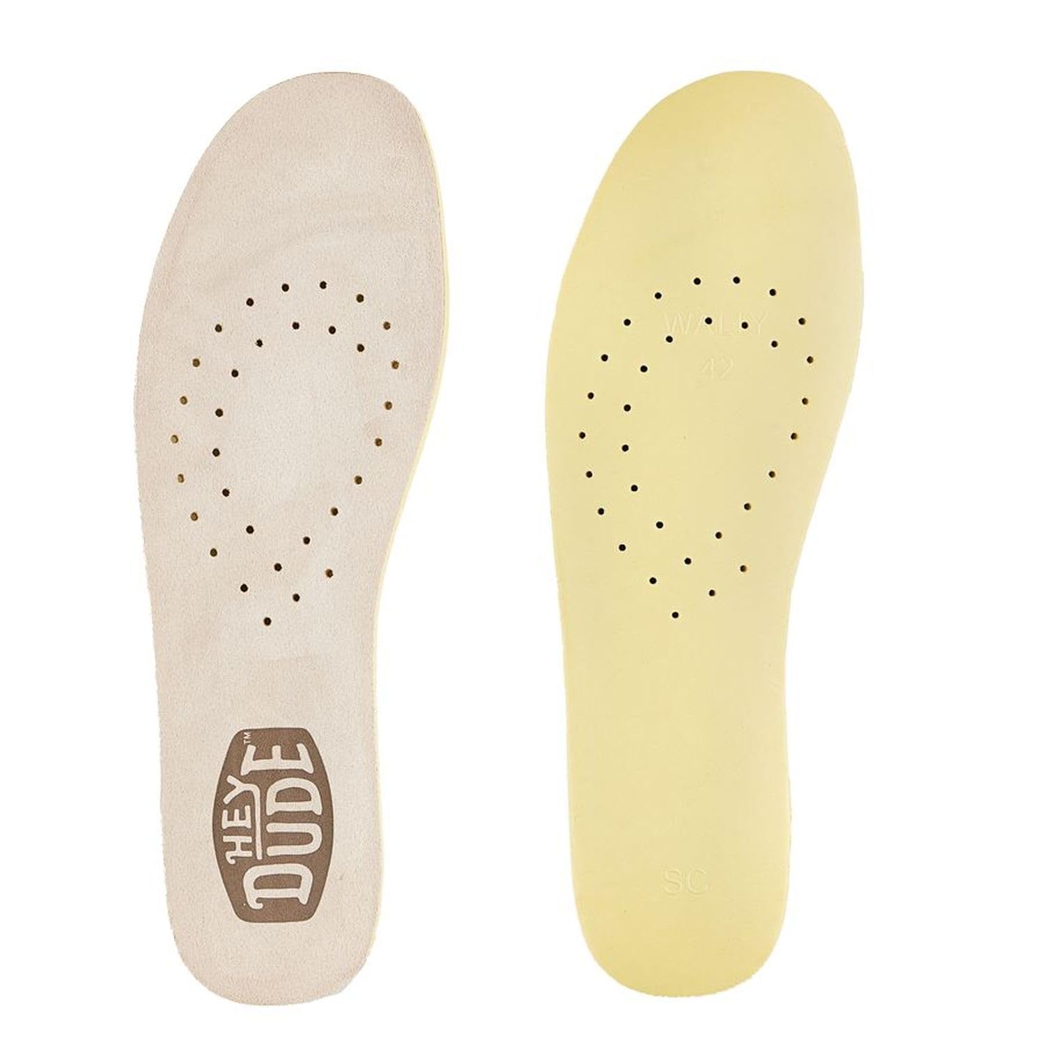 Hey Dude Men's Micro Suede Insoles Tan Size 10 | Men's Shoes | Men Slip-on Insoles | Comfortable & Light-Weight