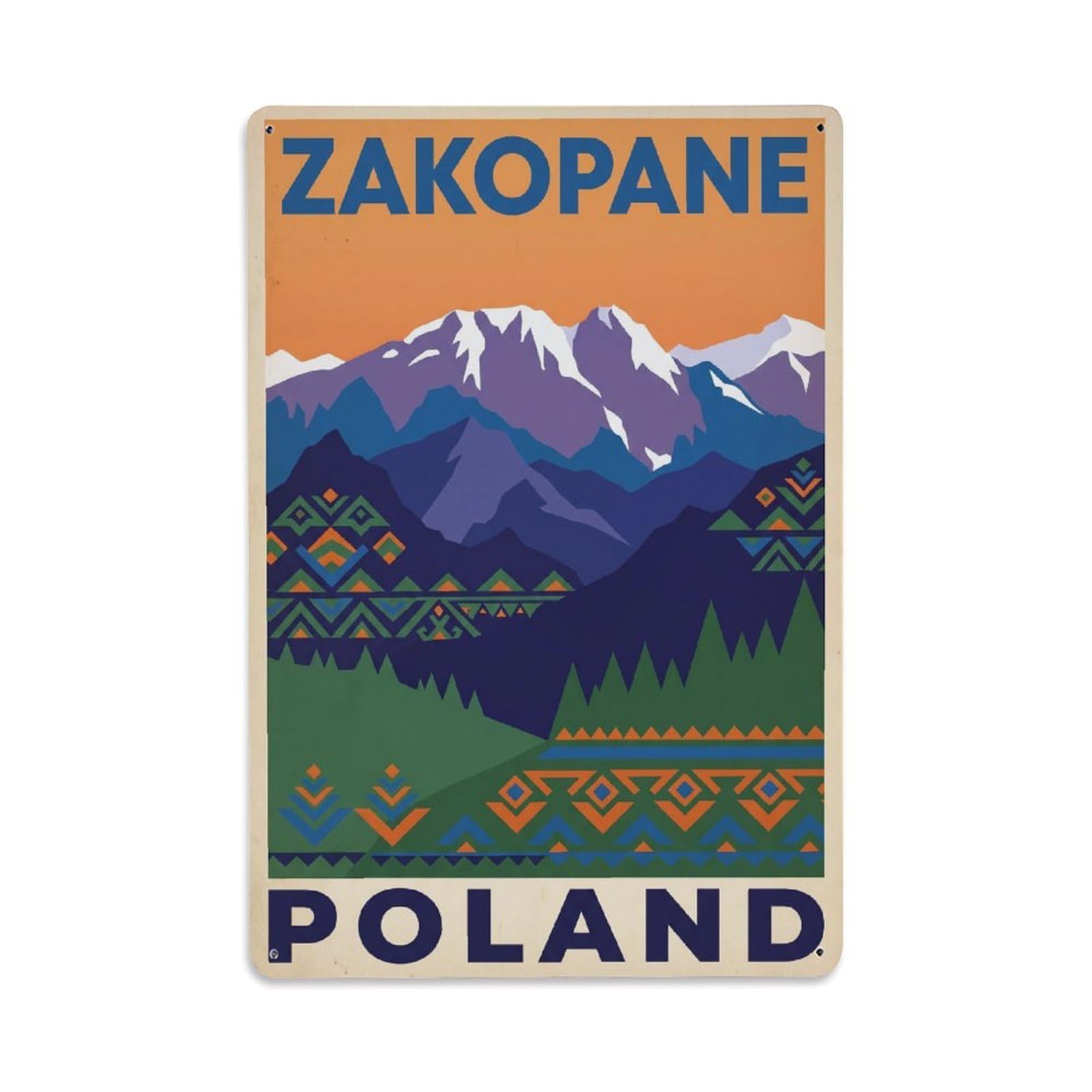 Travel Poland Zakopane Retro Metal Tin Sign