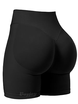 VOYJOY Women Workout Impact Shorts 2.5"/ 3.6"/ 4.5"/ 6" Scrunch Butt Lifting Gym Seamless Booty Biker Shorts