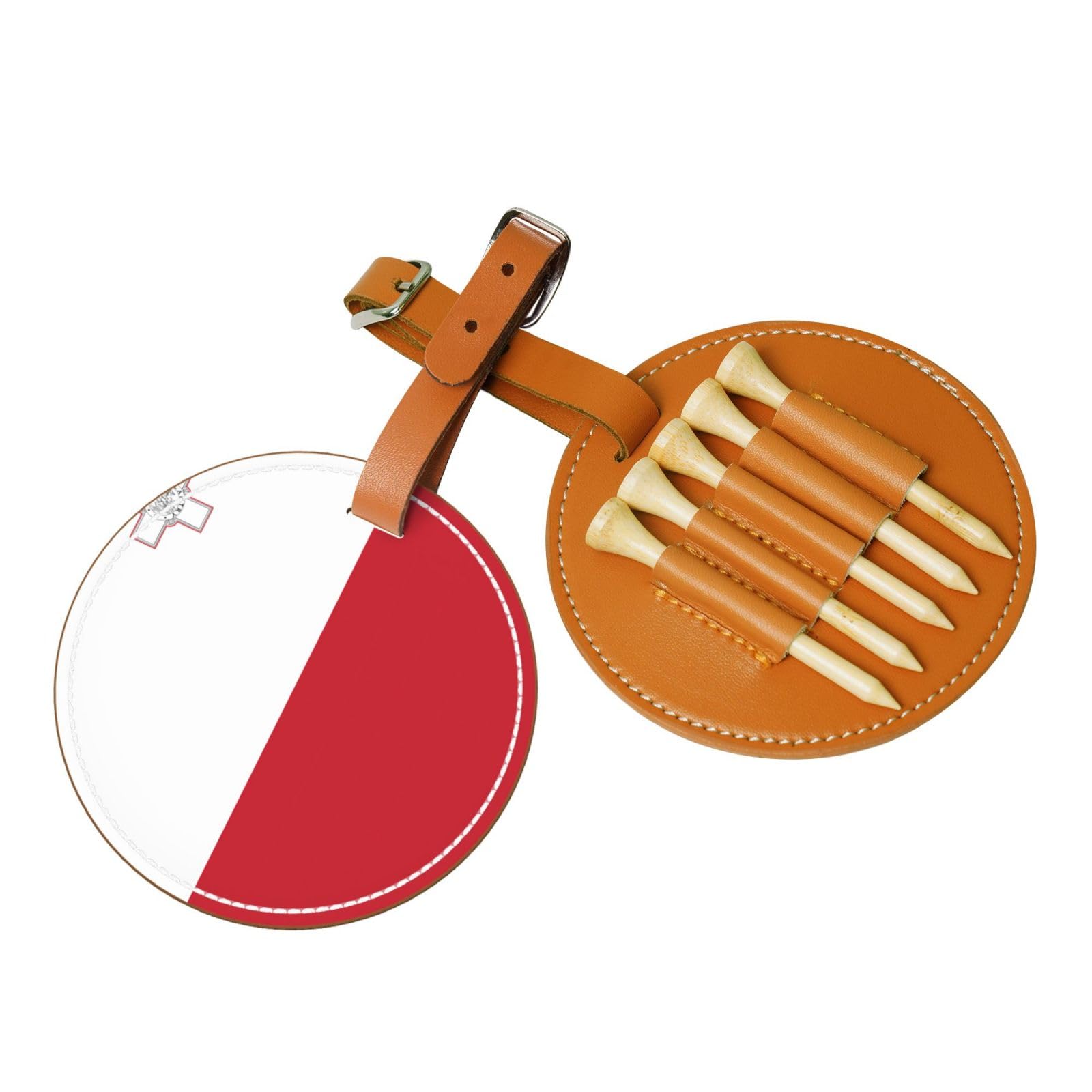 WXXWXD Flag of Malta Printed Golf Tee Storage Bag - Portable Storage, Easily Organize Tees