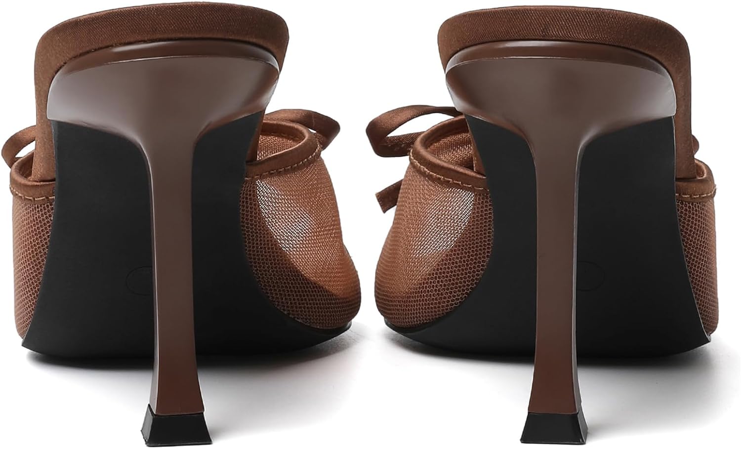 Mostrin Kitten Heels for Women Round Toe Heels With Bow Vintage Mules Sexy Slip on Stiletto Backless Sandals for Party Daily - Image 9