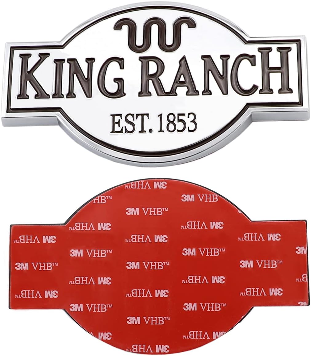 2 Pack King Ranc h Emblem Car Badge for Truck Accessories Fit for F150 F250 F350 Sticker