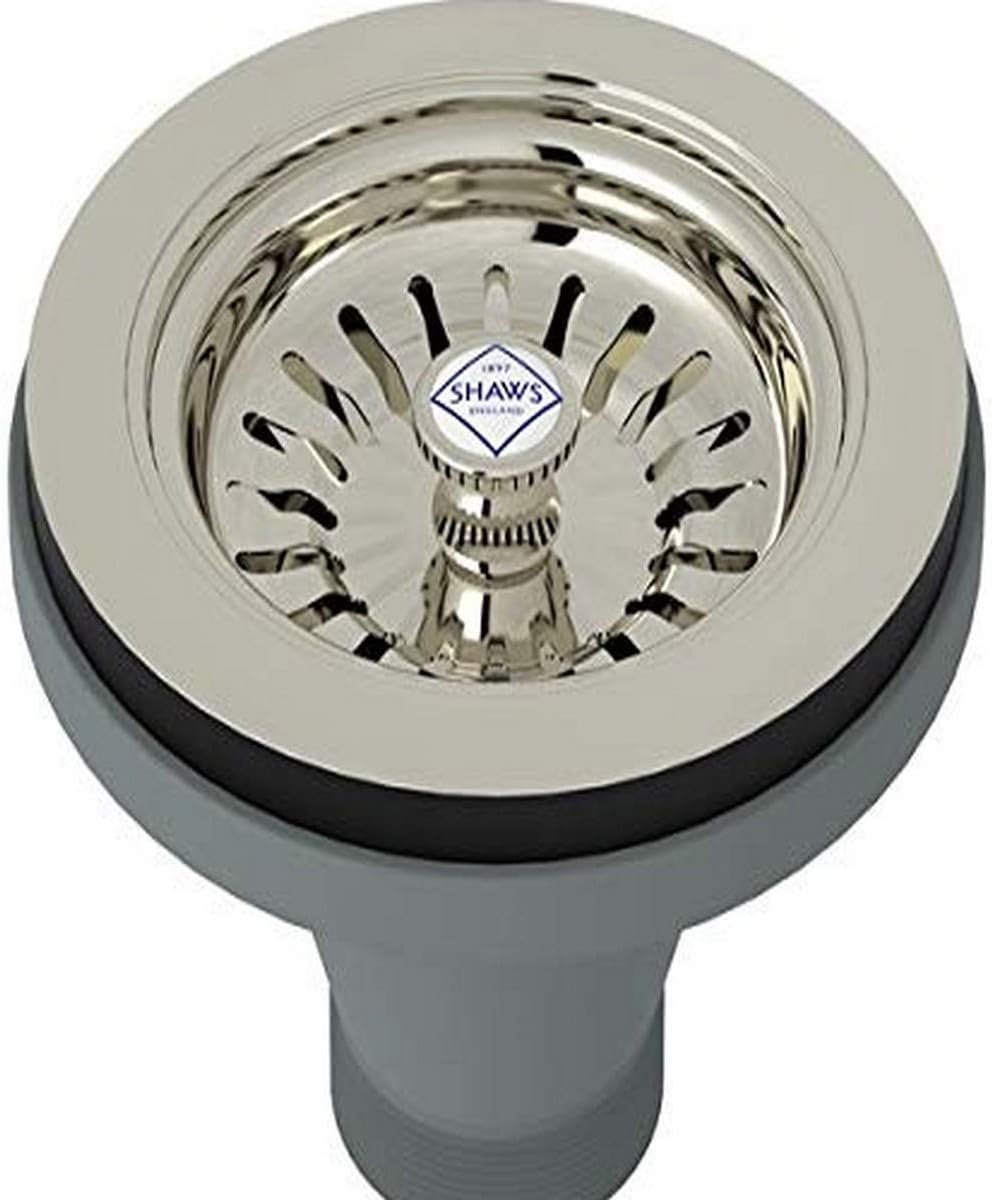 Rohl 734PN Shaws Brass Kitchen Strainer, Polished Nickel
