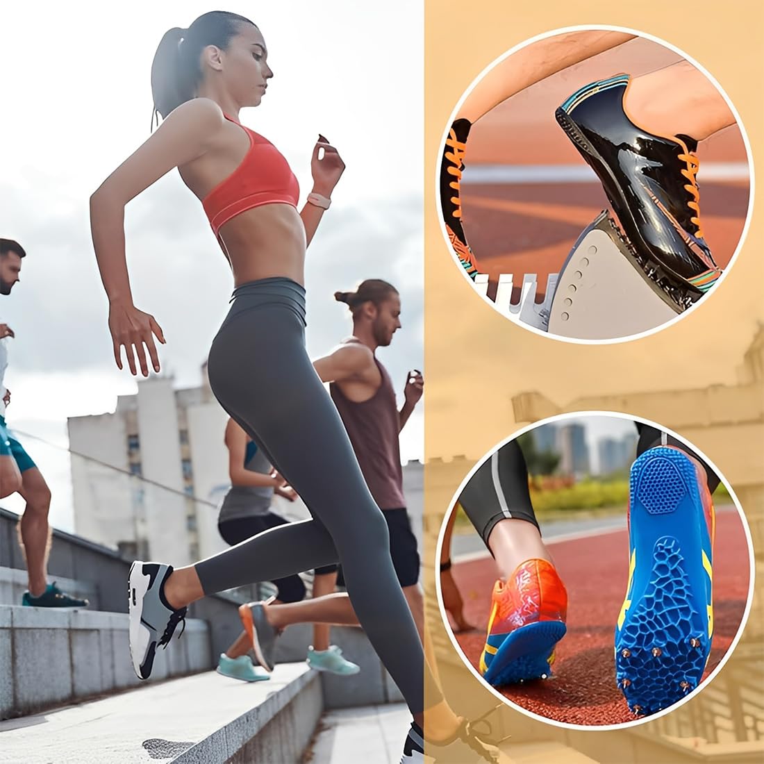 36Stk Stahl Spike Nägel Mit Schlüssel Für Leichtathletik Sportschuhe, 6 Mm Pyramid Ersatz Spikes Leichtathletik Ersatzdornen Für Track Schuhe Weitspringen Laufen Wandern