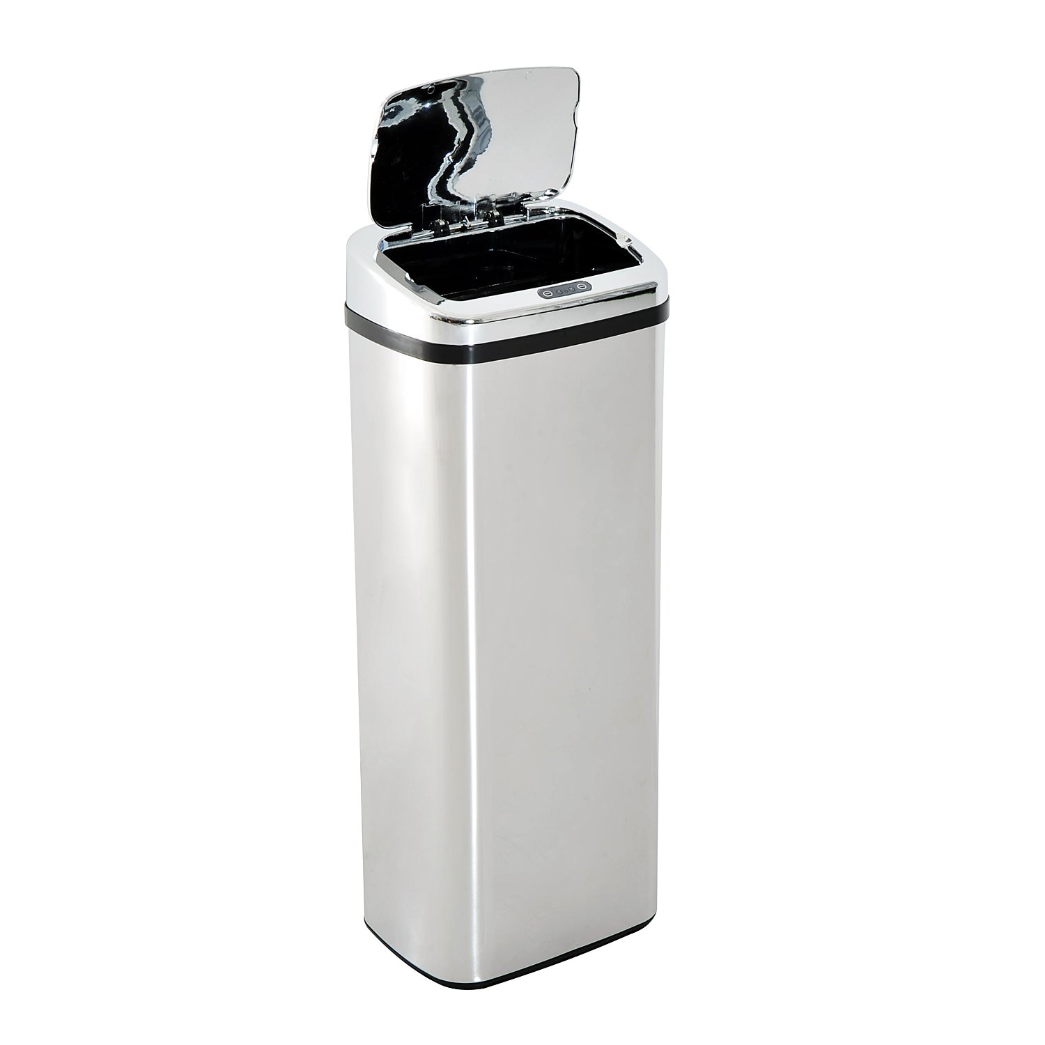 Homcom Silver 50L Infrared Touchless Automatic Motion Sensor Dustbin In