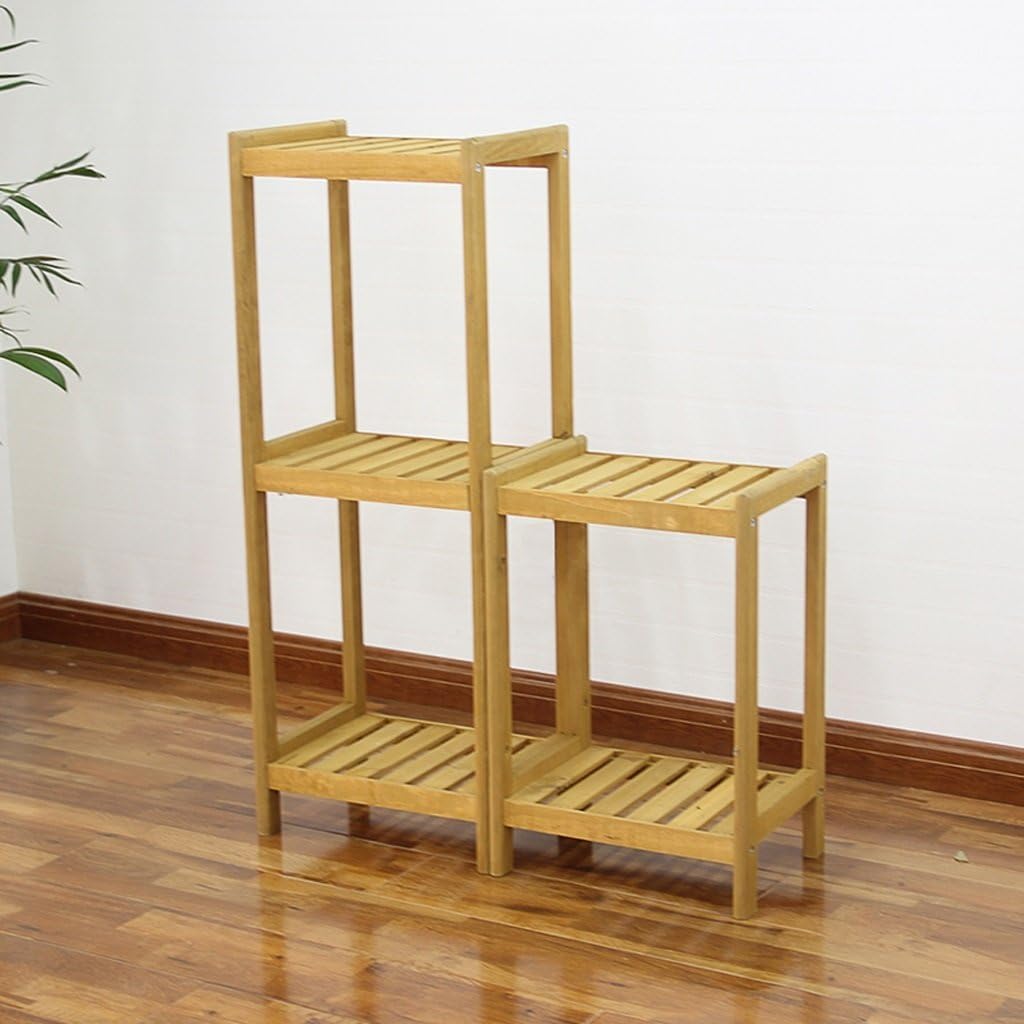 Simple log color wood flower shelf preservative wood storage racks art crafts put things shelves