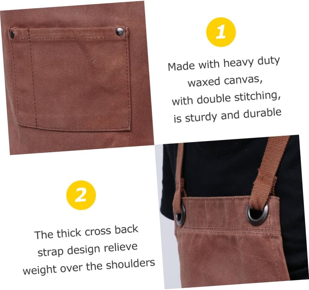 Carpenter Vest Logging Apron Canvas Apron Pockets for Handyman Electric Welding