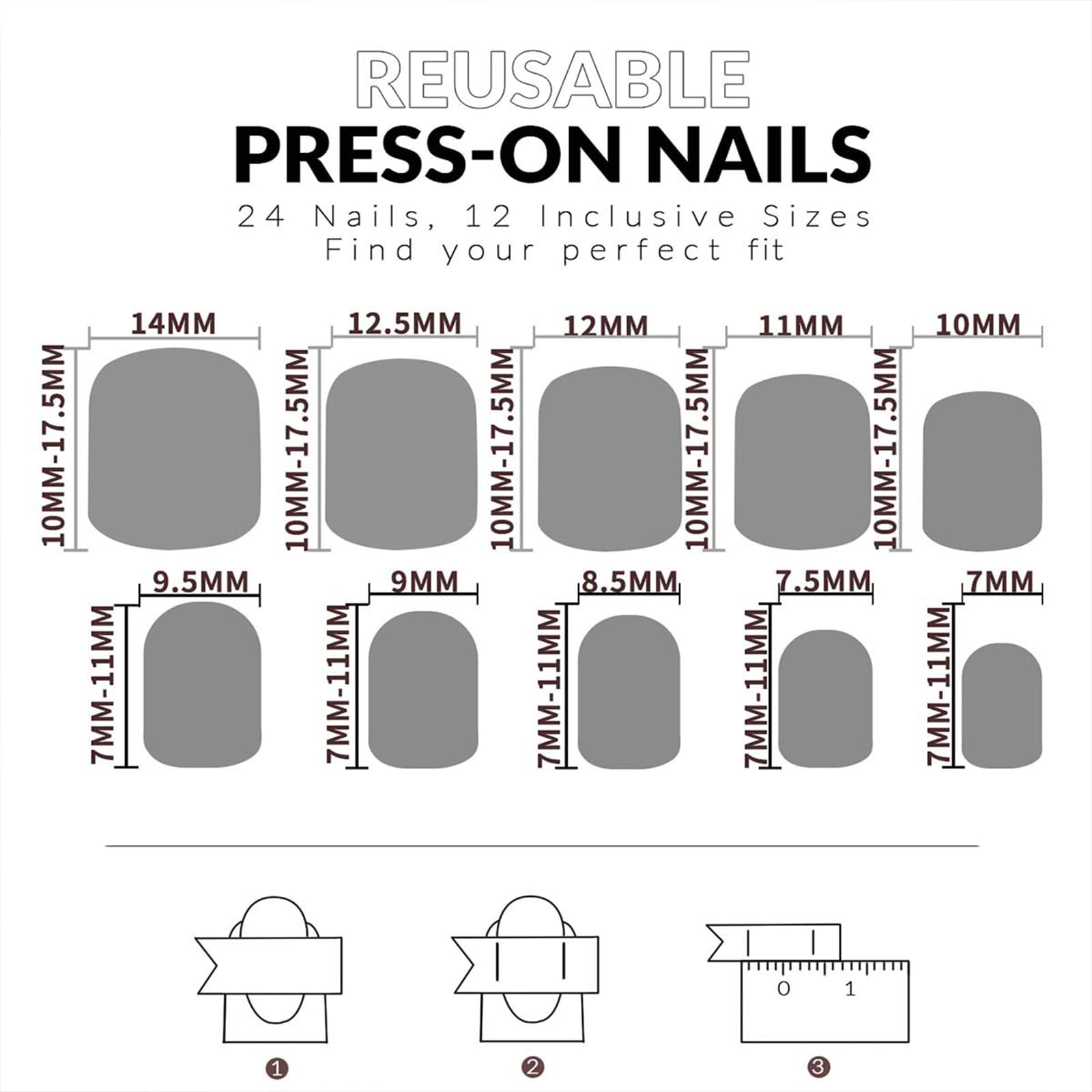 24PCS Christmas Press on Nails Xmas Short Fake Nails Cute Fingernails with Snowman And Christmas Tree Pattern Design Glossy Acrylic Nails for Women or Girls - Image 4