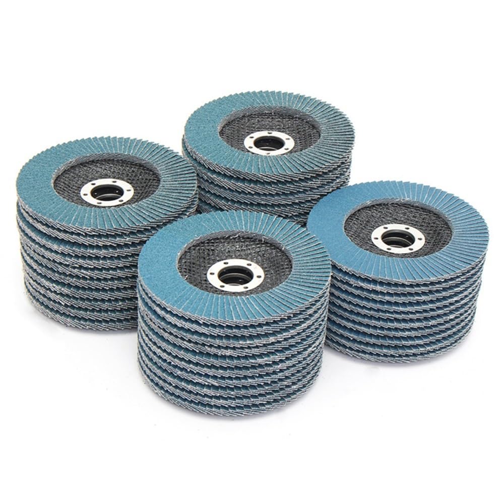 Winkelschleifer-Schleifscheibe 10 Stück 5-Zoll-Schleifscheiben zur Metallentfernung, Körnung 40/60/120, Winkelschleifer-Schleifrad, 125-mm-Fächerscheiben(40)