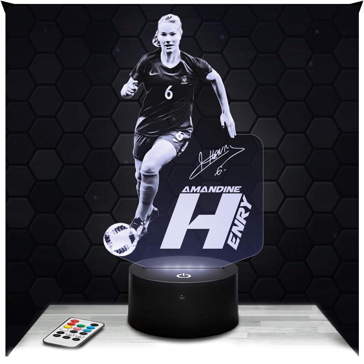 Lampephoto.fr - Amandine Henry Football Feminine 3D Lamp Decoration, Gift Idea for Men, Women, Amandine Henry Football Feminine Object, Adult Night Light, Deco, Original Christmas, Gift Idea