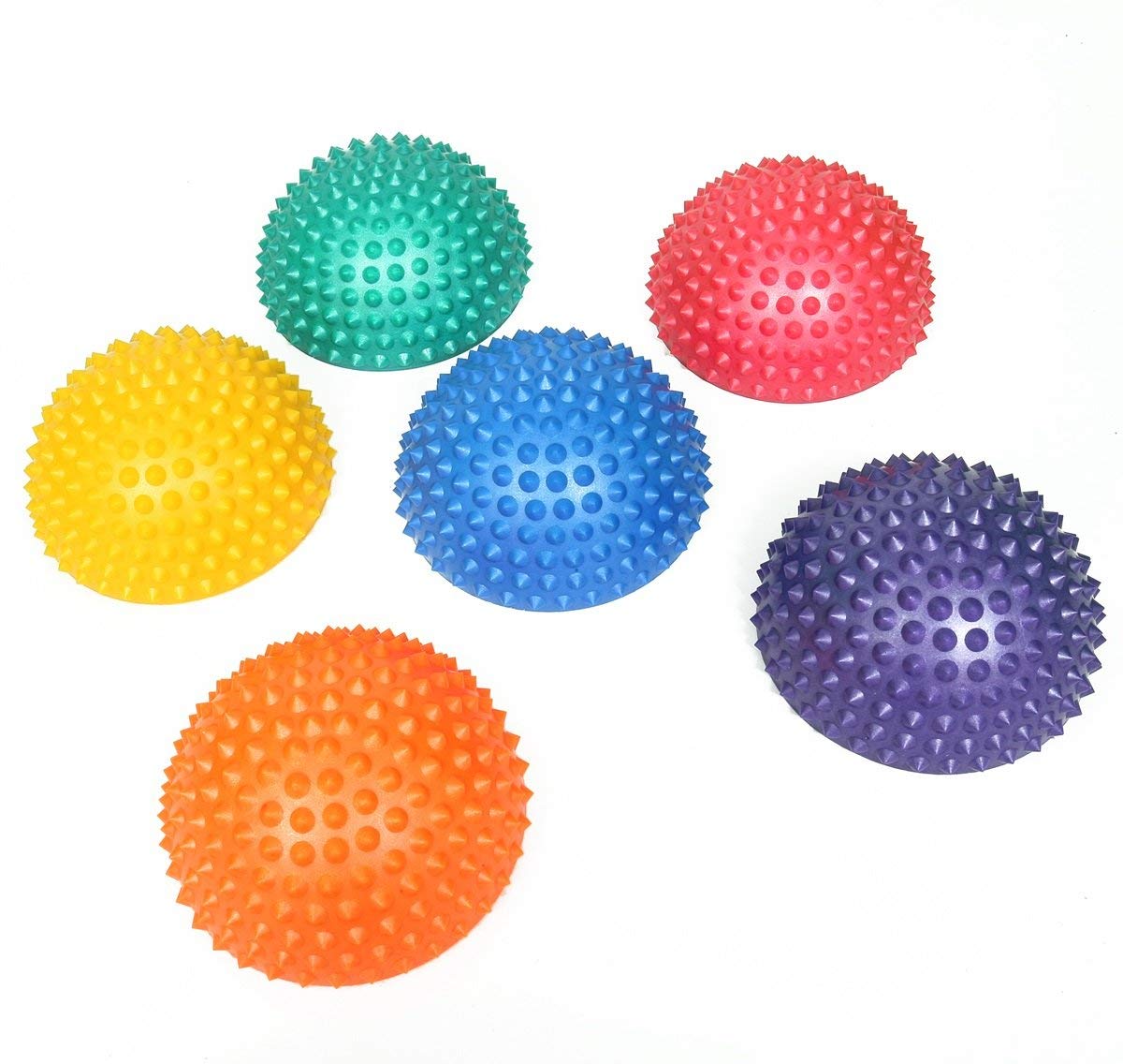 Kemfye Stability Pods Foot Care Point Massager Half Ball Physical Fitness Appliance Exercise Balance Ball Stepping Balance pods(Multi Colour) Set of 6