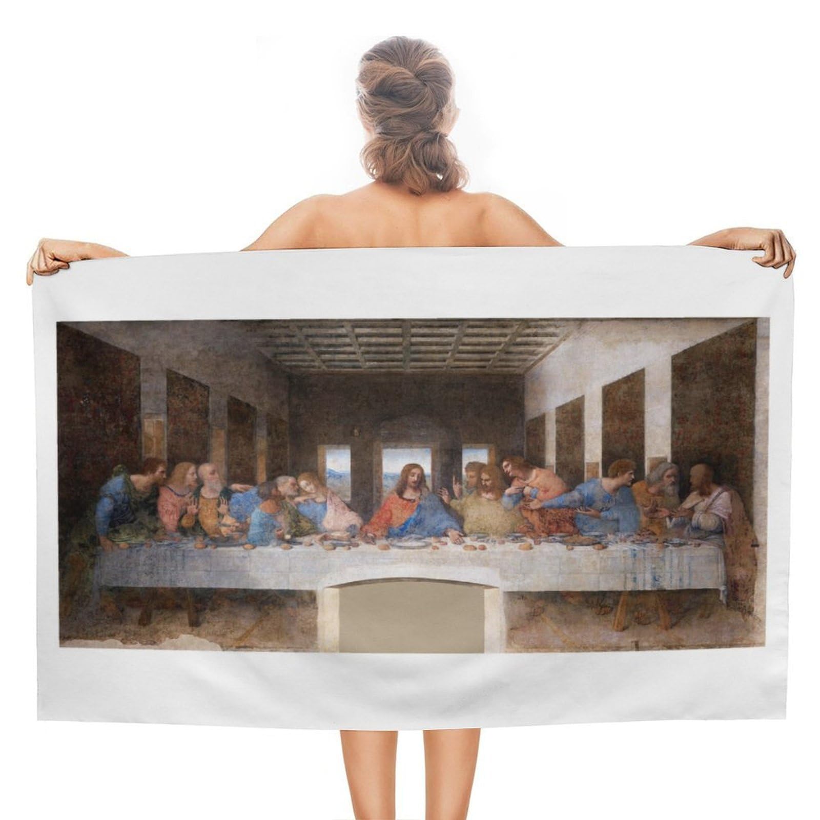 Serviette de plage sans sable séchage rapide Leonardo grand format adulte