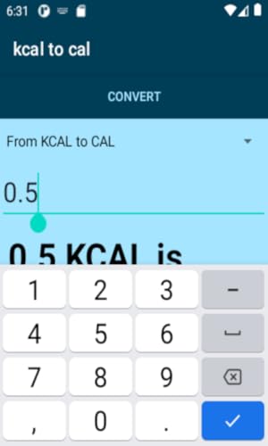 Converter Kcal to Cal