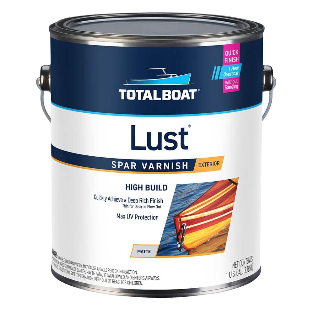 TotalBoat Lust Marine Spar Varnish for Boats &amp; Wood - Matte Gallon