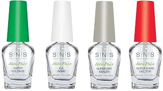SNS Base Coat Nail Polish for Nail Dip Powder Set, 4 Pack - Long-Lasting & Fast-Drying Nail Strengtheners Gel Base for Quality Colors - Low-Odor Dipping Powder Polish, No UV Lamp Required, 0.5 Oz