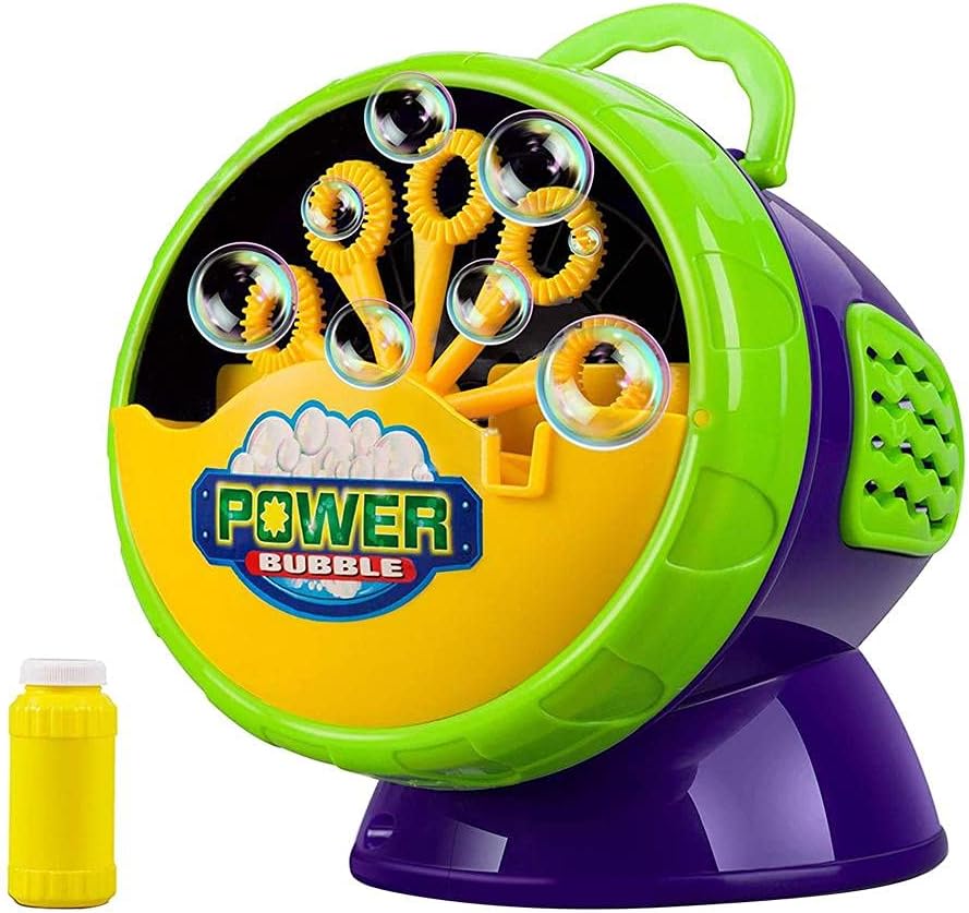 DAN&DRE Bubble Machine, Portable Rechargeable Bubble Maker Toy for Kids, Machines with Liquid for Parties, Weddings, (Photo Color)