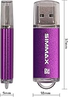 Vista 6 de Memory Stick 32GB USB 2.0 Unidades Flash Thumb Drive Pen Drive (32GB Morado)