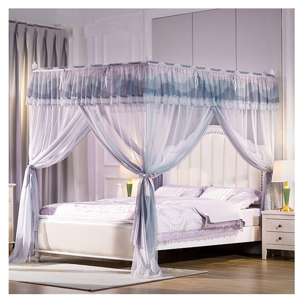 Moustiquaire de lit avec support pour stopper les moustiques et décorer la chambre