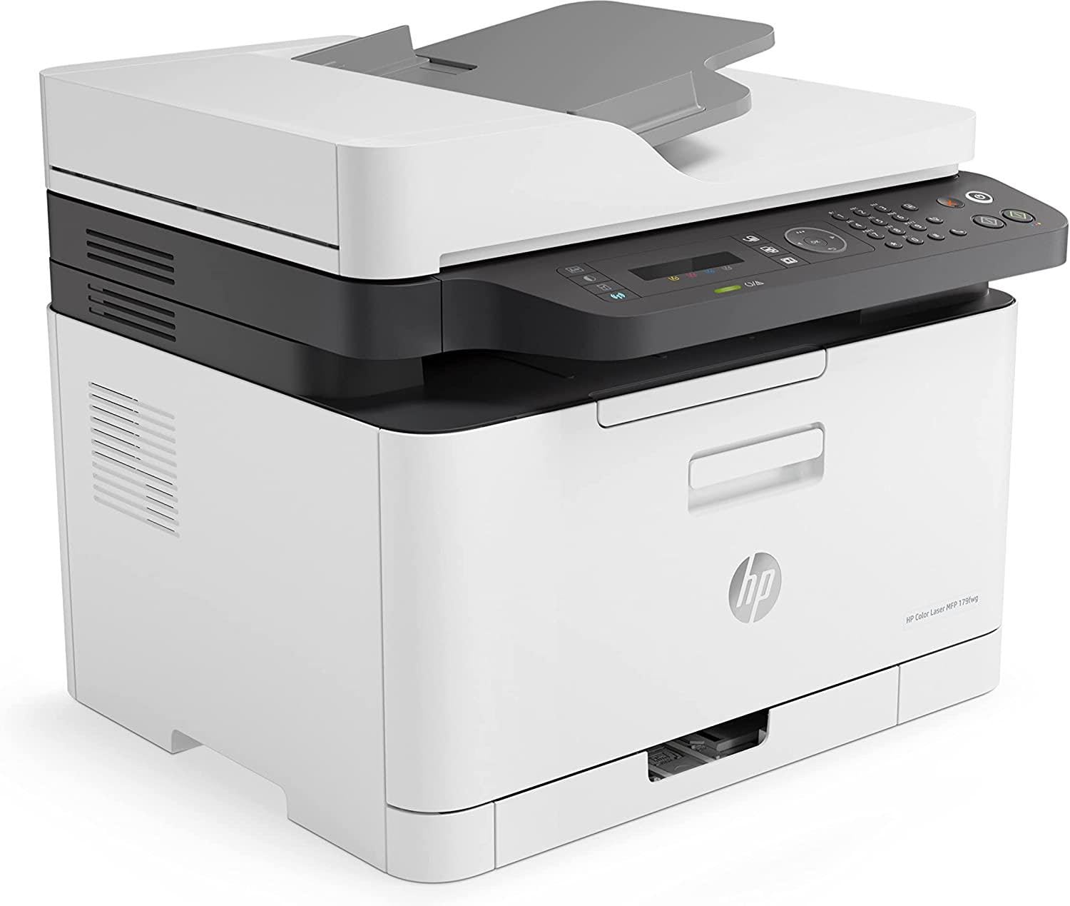 HP Color Laser MFP 179fnw 4ZB97A, Stampante Multifunzione A4 a colori, Stampa, Copia, Scansiona, ADF, Fax, Wi-Fi, Wi-Fi Direct, Ethernet, HP Smart, USB 2.0, 18 ppm in b/n, 4 ppm, Bianca