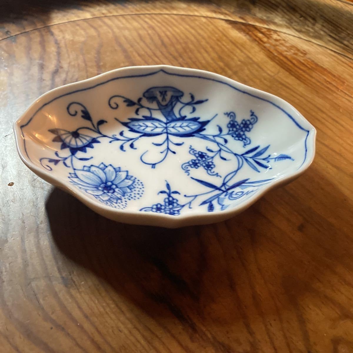 マイセン マイセン ブルーオニオン（金彩） リーフディッシュ（22cm