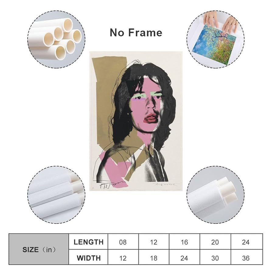 新品同様アンディ ウォーホール　 ポスター 「ミックジャガー」デッドストック 新品同様アンディ ウォーホール ポスター 「ミックジャガー