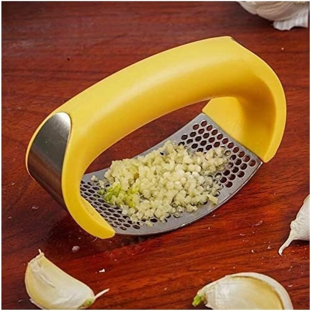 High Effective Garlic Press ，Garlic Press Stainless Steel Garlic Press Garlic Chopper Crusher Vegetable Kitchen Garlic Ginger Garlic Mincer Crusher
