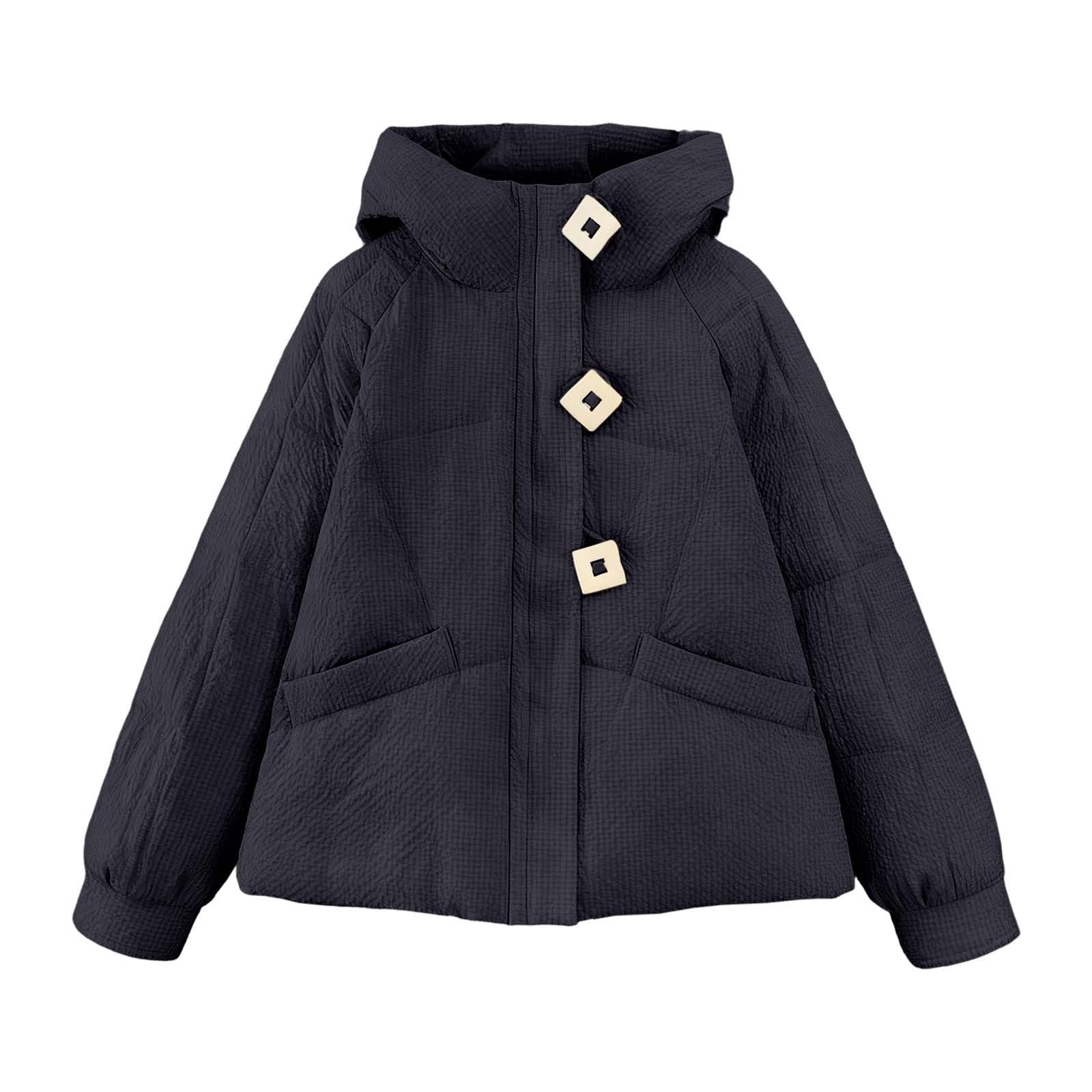 Chaqueta Mujer Abrigo Entretiempo Invierno Cazadora Plumiferos，Abrigo corto acolchado con capucha chaqueta moderna y gruesa de corte holgado Diseño ligero aislante ideal para uso diario reinventando