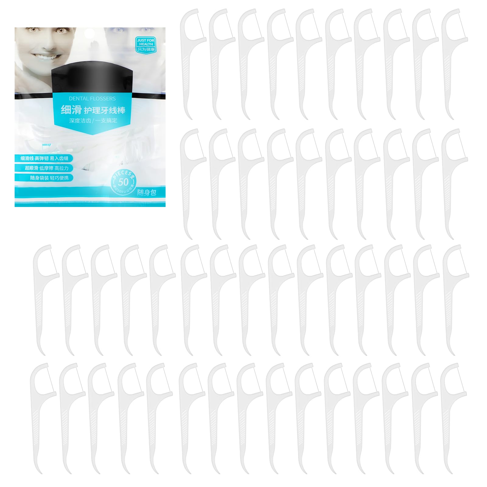 Dental Floss Portable Case Travel Floss Storage Case Toothpicks Dispenser Refillable Dental Floss Container with 10 Picks Automatic
