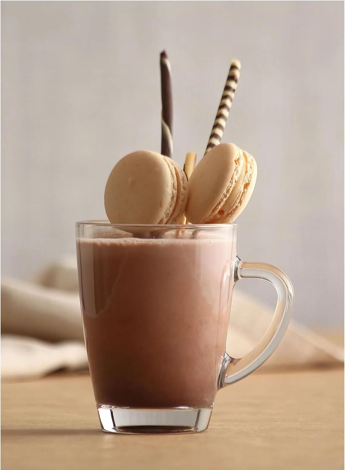 Teegläser-Set 6,12 oder 24tlg. mit Henkel 250 ml aus hochwertigem Glas Ideal für Heißgetränke, Kakao, Latte Macchiato und Cappuccino spülmaschinengeeignet (24)