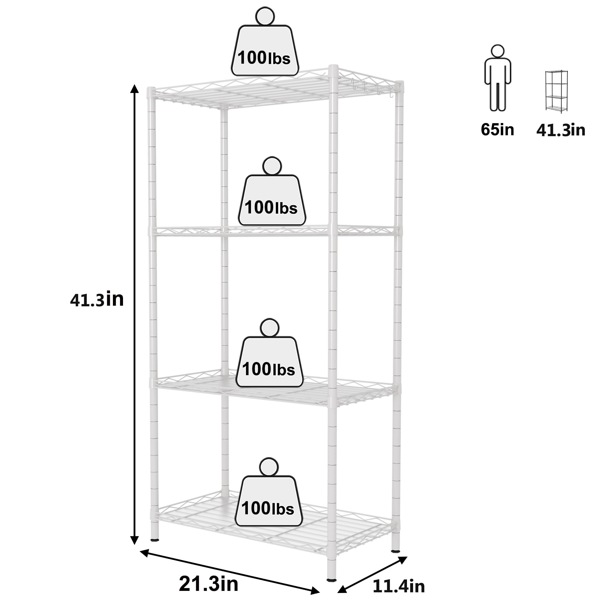 Cesto Espositivo In Rete Cromata Per Scaffalatura Gridwall - 6 Misure Disponibili - MY SHOPFITTINGS LTD. - Foto 3