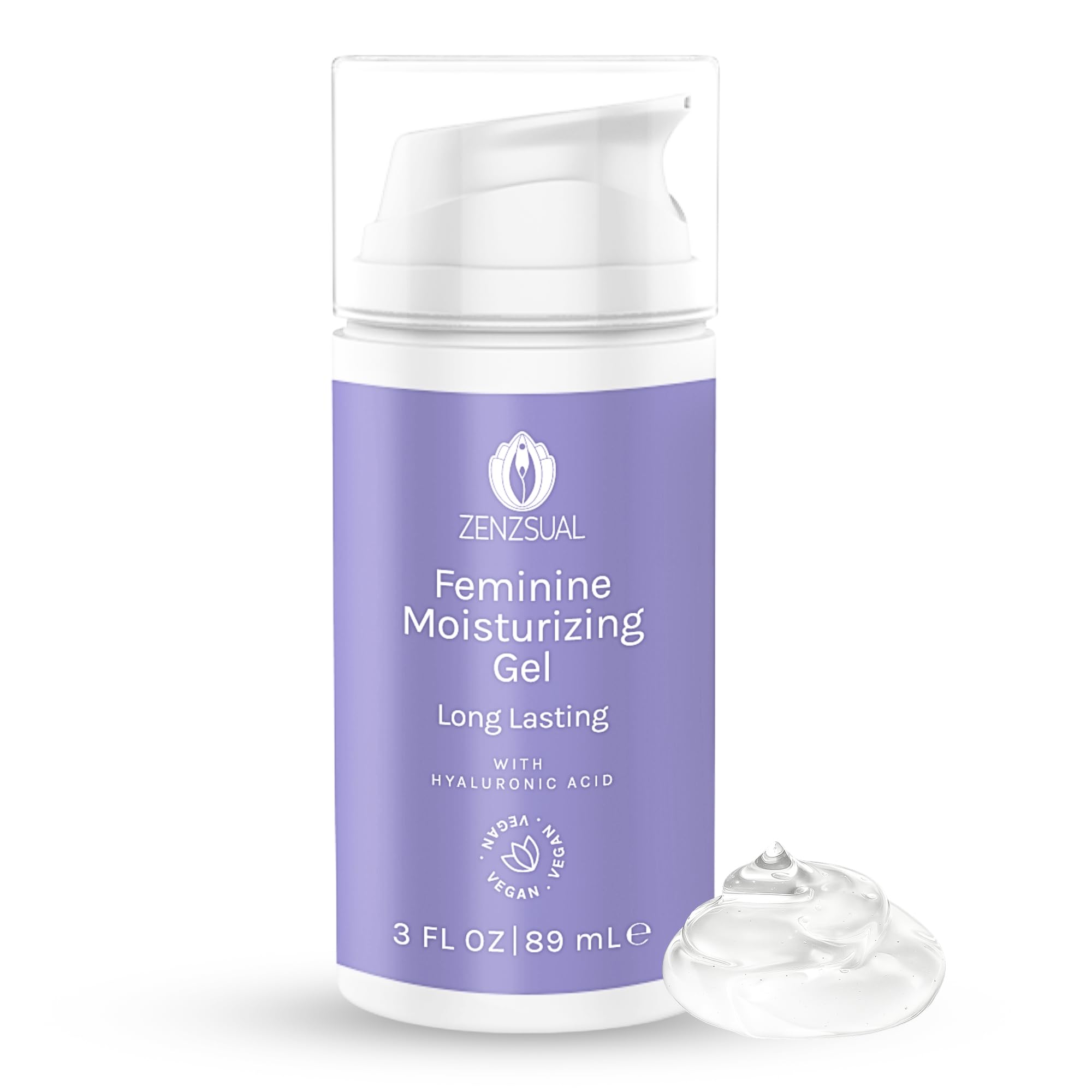 Feminine Moisturizing Gel Long Lasting with Hyaluronic Acid (3 Oz) – Hydrates, Protects, Regenerates and Helps Balance the pH of your Intimate Area – Water Based, Perfume Free