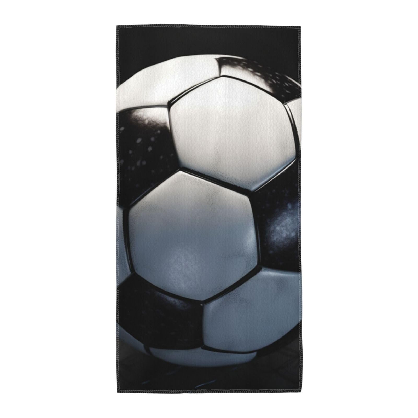 FekiLoot Absorbent Hand Towels 12"X24" Decorative Bathroom Towel Soft Microfiber Face Towel Soccer Ball Dish Kitchen Towels for Bathroom Kitchen Hotel Spa Bath Towels