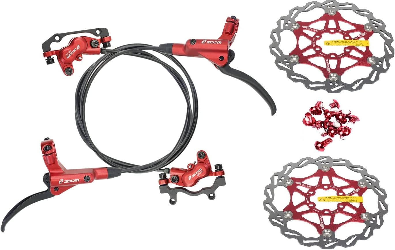 Zoom HB-876 4 Piston MountainBike Hydraulic Disc Brake Front 800MM & Rear 1400MM with 160MM Rotors