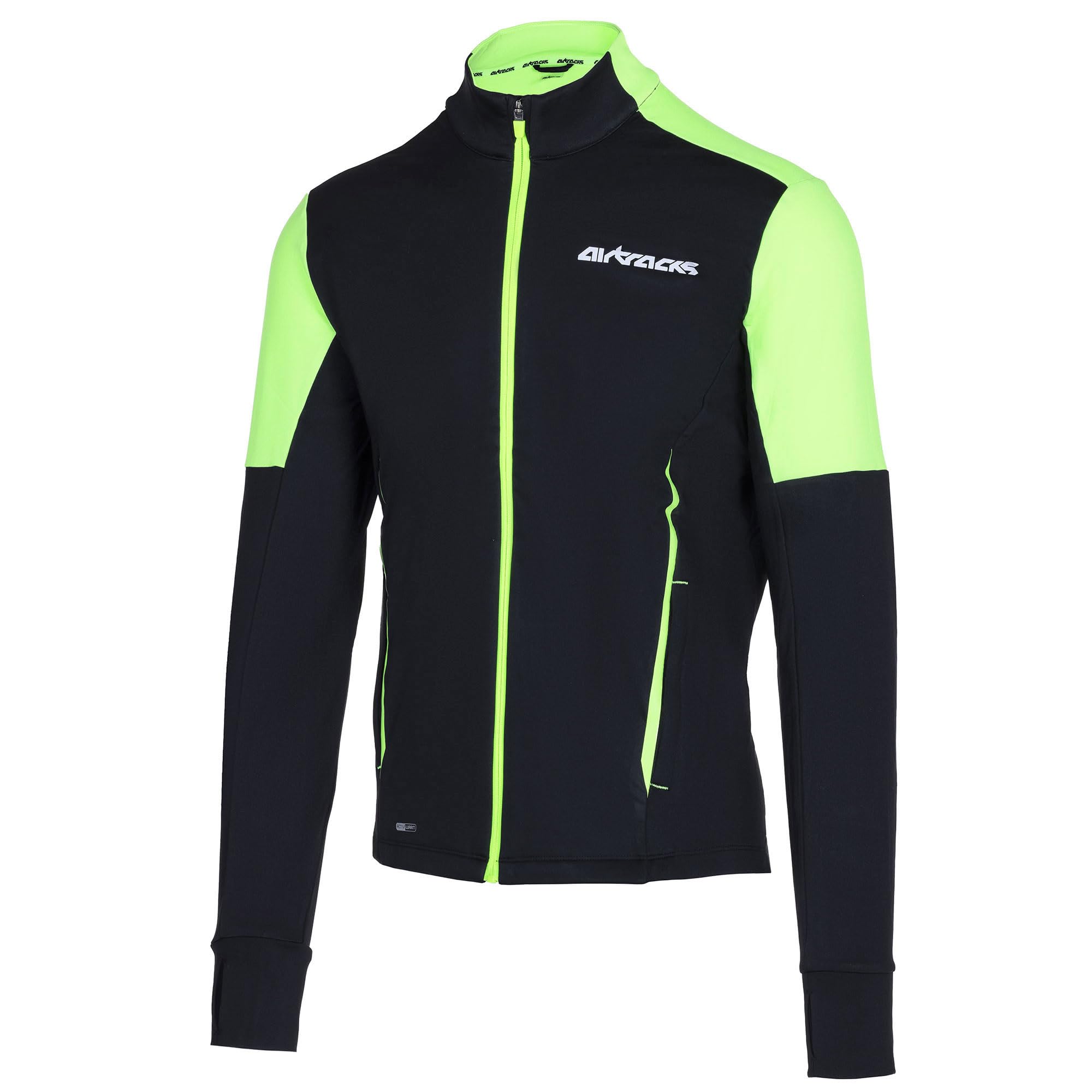 Airtracks Herren Winter Laufset Pro Team Thermo Laufhose Lang Laufshirt Langarm Sweatshirt Fleece Funktionsshirt Sport Langarmshirt Jogginghose Leggins