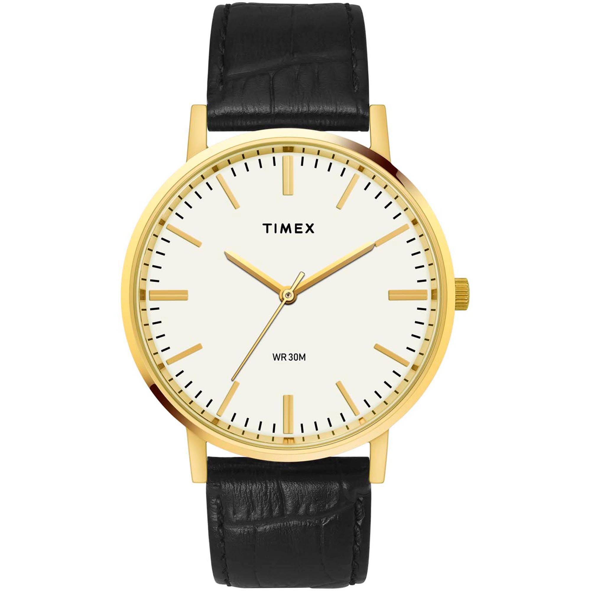 TIMEX Analogue Mens Leather Band Watch (White Dial Black Colored Strap) (B086J2N6FY) Amazon Price History, Amazon Price Tracker