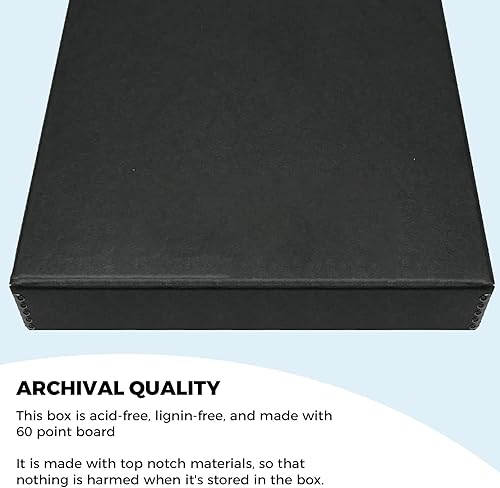 Miniatura 8 de Golden State Art, Archival - Caja de almacenamiento de 16 x 20 pulgadas, diseño de concha con borde de metal, conserva y almacena fotos, documentos,