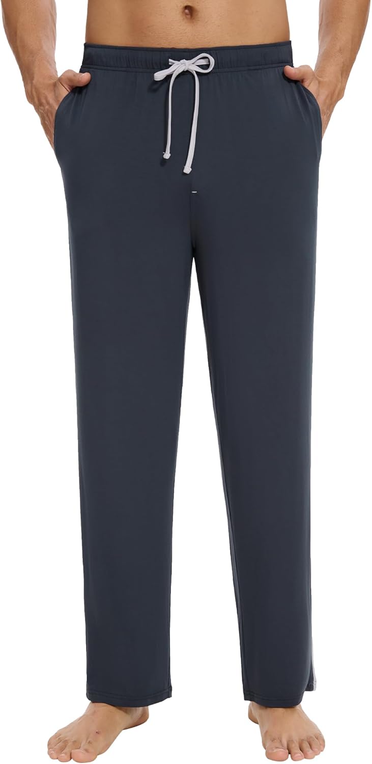 WiWi Viscose from Bamboo Mens Pajama Pants Soft Lounge Bottoms Sweatpants Sleep Pant Drawstring with Pockets S-XXL - Image 4