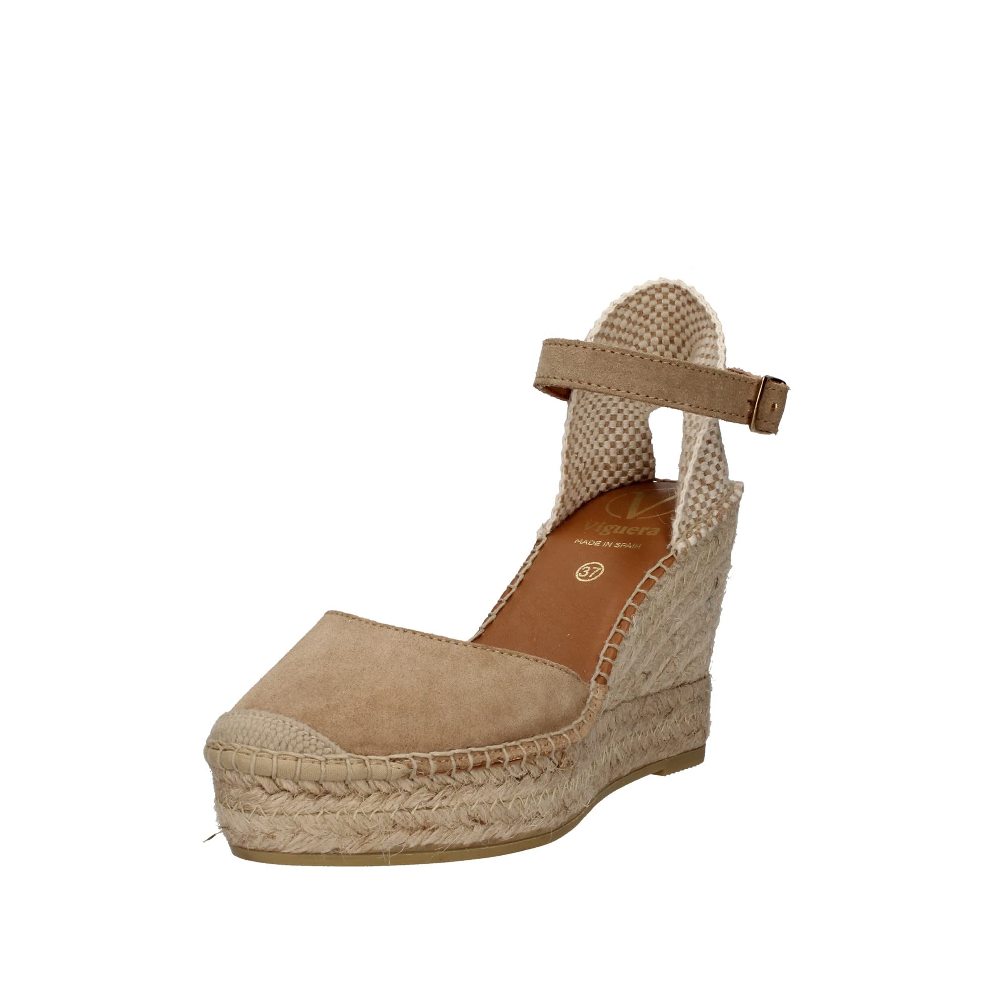 Viguera espadrillas con zeppa in juta e cinturino