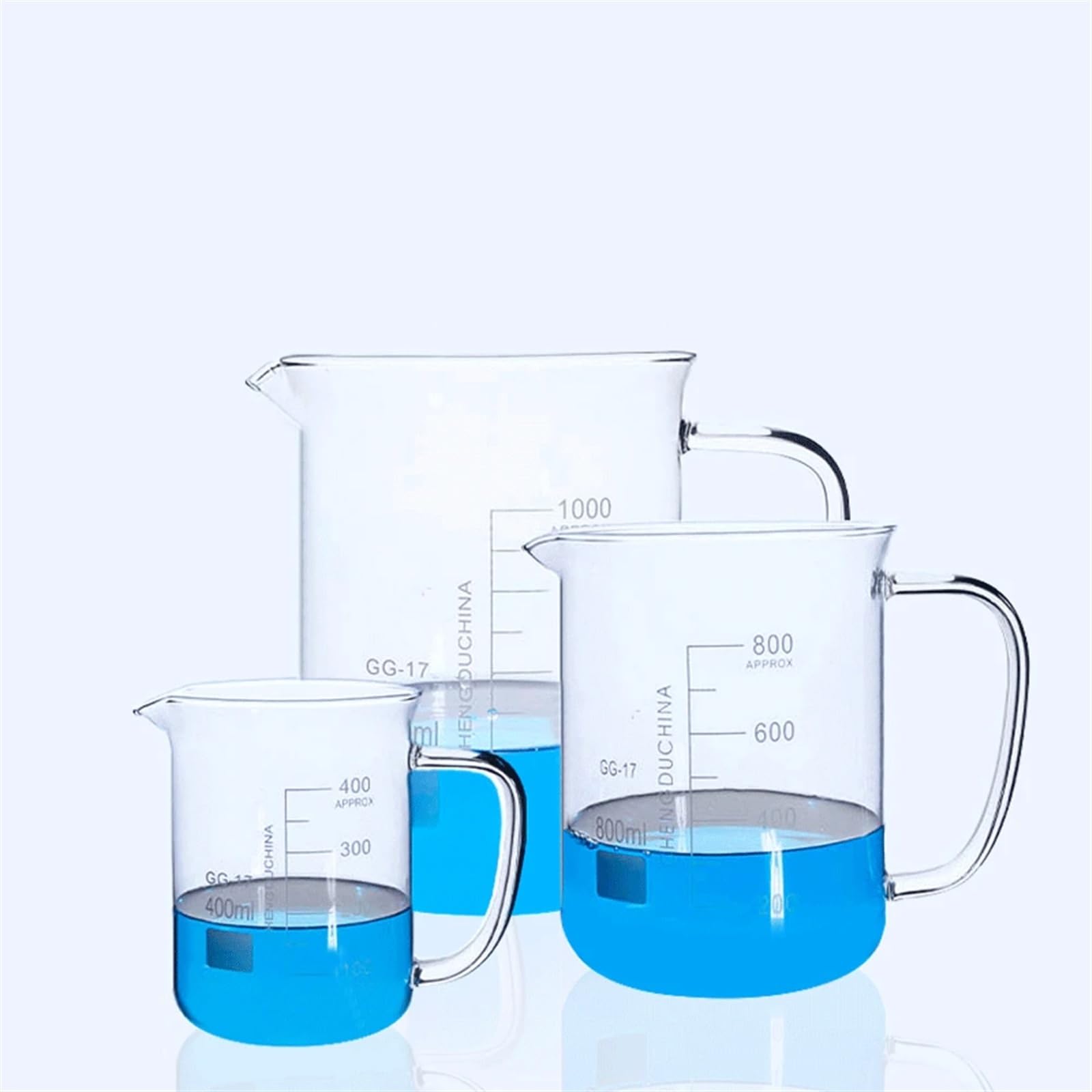 Vaso de precipitados Graduado con asa de 250, 400, 500, 600 y 1000 ml para experimentos de Laboratorio (2000 ml)