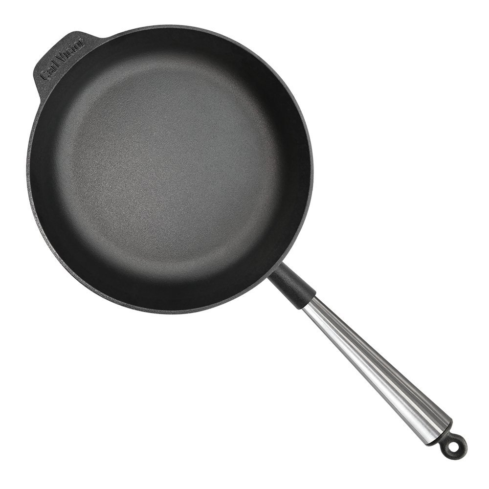 Carl Victor - Servierpfanne Aus Gusseisen Rund 28 cm Edelstahlgriff
