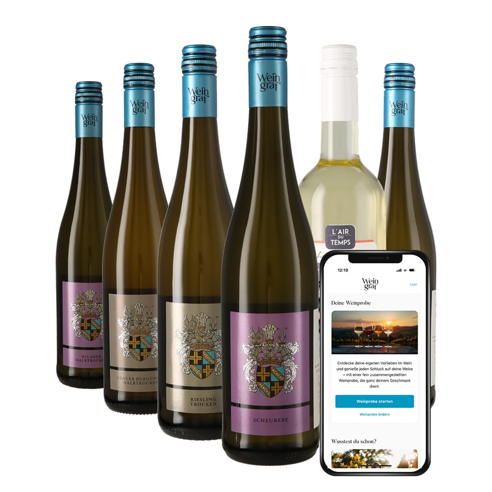 6er Weinpaket Weißwein mit App-Weinprobe