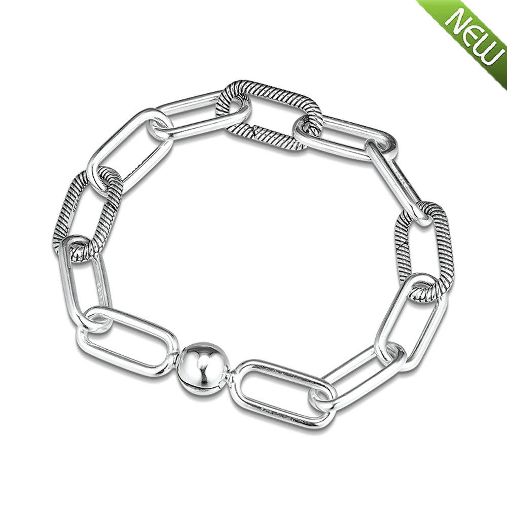 PANDOCCI 2019 Autumn Me ogniwo łańcuszek bransoletka dla kobiet srebro 925 DIY pasuje do oryginalnych bransoletek Pandora charm modna biżuteria (17,5 cm)