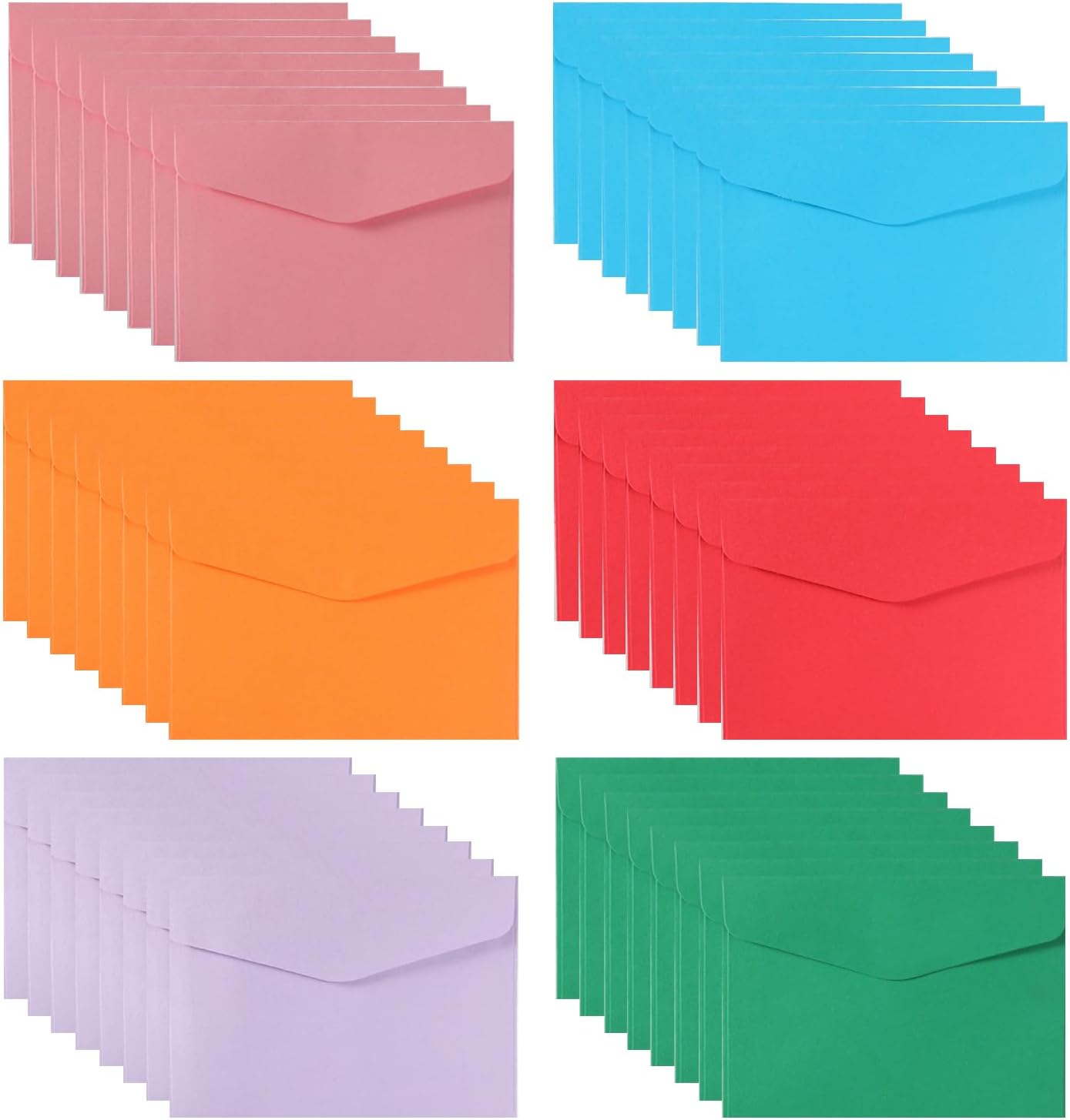 Mini Envelopes 60PCS Small Seed Envelopes Coin Colours Envelope Coloured Tiny Envelope for Money for Gift Cards Birthday Wishes Wedding 115 * 80mm