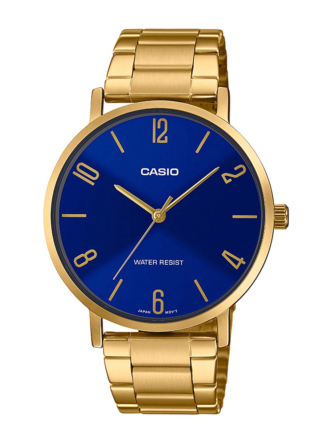 Casio Men Stainless Steel Enticer Analog Blue Dial Watch-A1818, Band Color-Gold (B08W5BTNNJ) Amazon Price History, Amazon Price Tracker